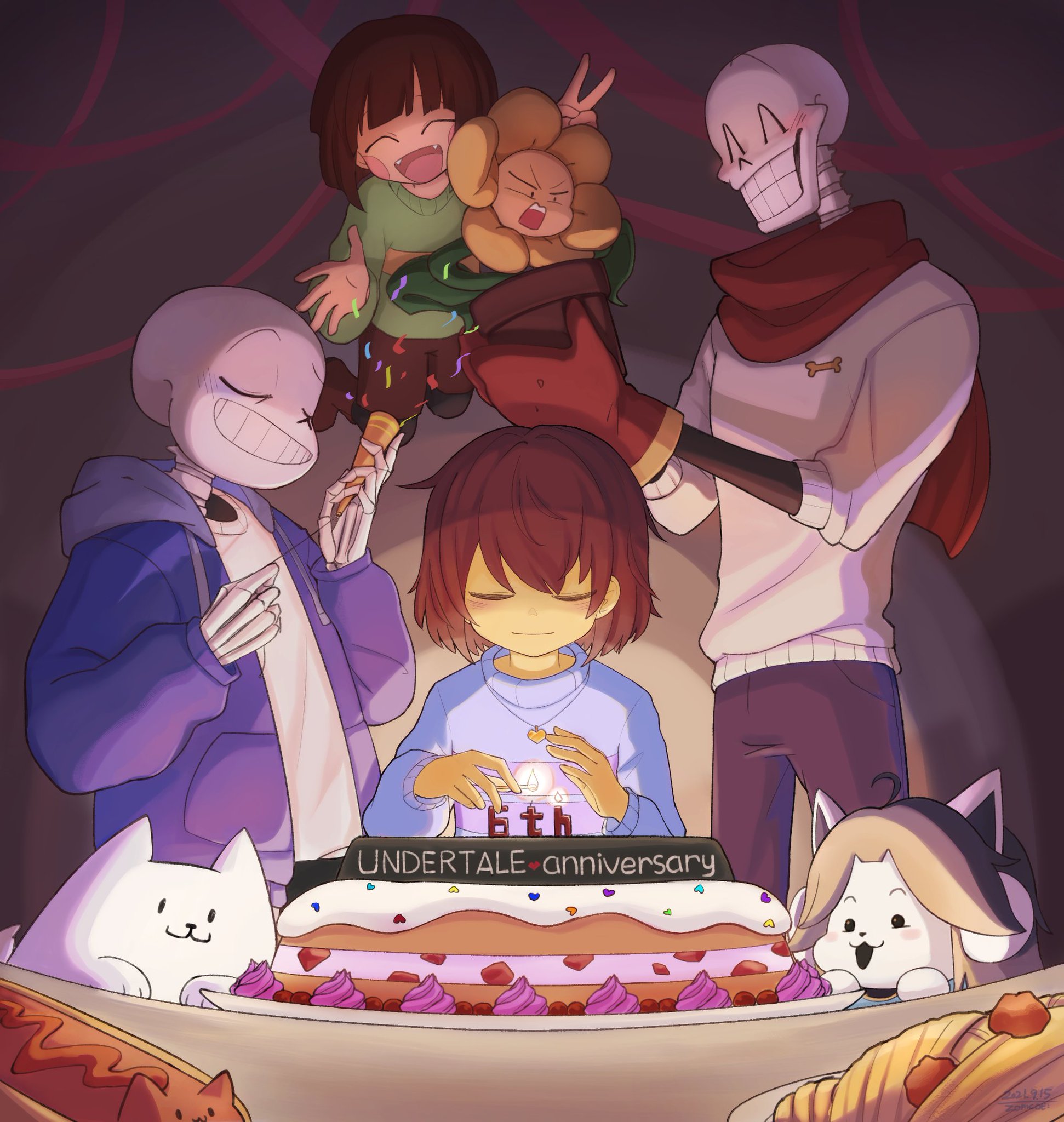 𝗻𝗼𝗻𝗼 ୭̥⋆*｡ on X: Bday gift💖💛✨ #undertale #undertaleau