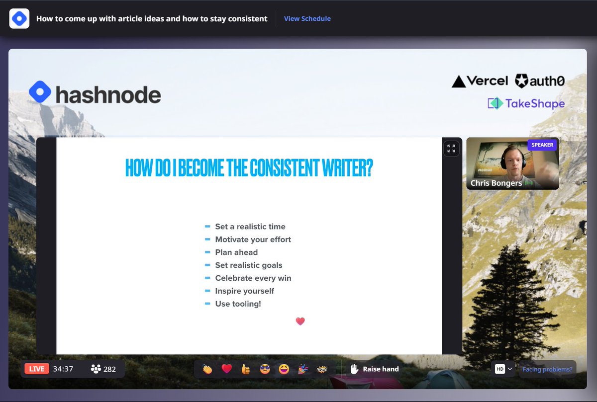 avneesh0612's tweet image. I am loving day 2 of the @hashnode Bootcamp with @tanoaksam and @DailyDevTips1🤩

#HashnodeBootcamp
