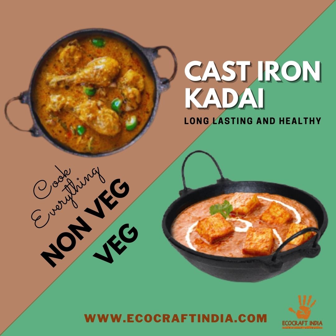 Ecocraft India on X: Shop Long Lasting and Healthy Cast Iron Kadai. The  best cookware to cook everything. Now at offer price at Ecocraft India.  Shop now  #castironcookware #castironkadai  #kadaichicken #kadaipaneer #