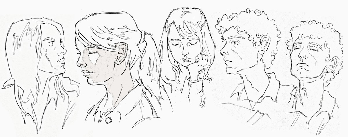 various sketchbook drawings while in class recently 