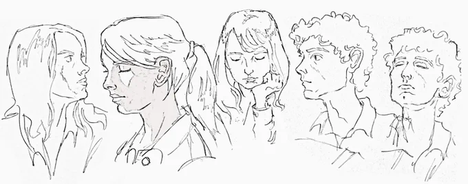 various sketchbook drawings while in class recently 