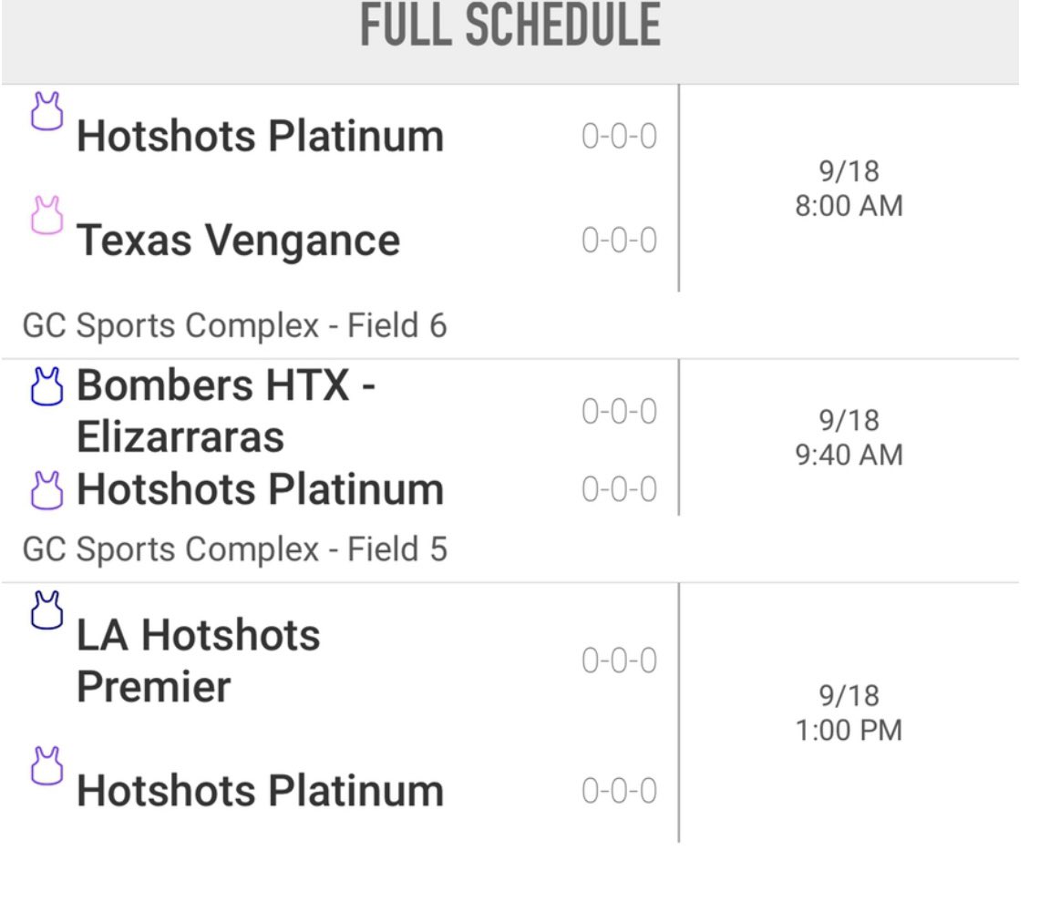Here is my schedule for this weekend at GC sports complex in Conroe!
<a href="/McNeeseSoftball/">McNeese Softball</a> <a href="/thecoachtate/">Coach Tate</a> <a href="/TXStateSoftball/">Texas State Softball</a> <a href="/Patriot_sb/">Patriot Softball</a>