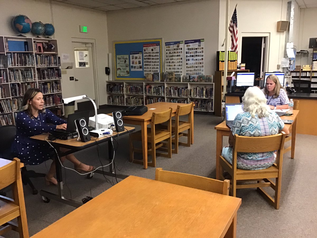 IPS Teachers working on Canvas with our Tech TOSA