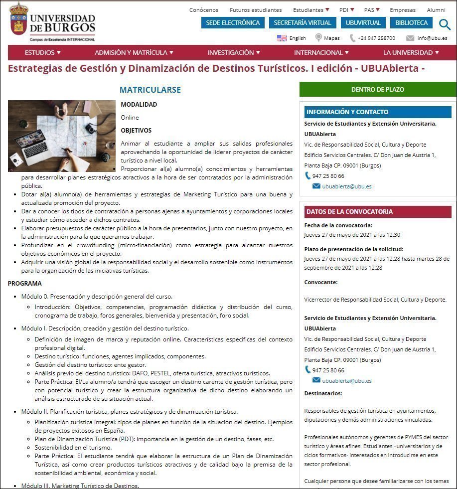 Curso online tutorizado
Estrategias de Gestión y Dinamización de Destinos Turísticos
Info bit.ly/2TvIgSt
<a href="/Toprural/">Toprural</a> <a href="/NodoTurismoBPA/">Nodo Turismo Rural</a> <a href="/videos_turismo/">Videos Turismo Rural</a> <a href="/el_turismorural/">El turismo rural</a> <a href="/turismorural2/">turismo rural</a> <a href="/asetur1/">Asetur Turismo Rural</a> <a href="/CvRural/">Turismo Rural CV</a> <a href="/rural_aysen/">Casa Turismo Rural</a> <a href="/TurismoRuralpt/">Turismo Rural Portugal</a> <a href="/Turismorural5/">Turismo rural</a> <a href="/TurismoRuralRD/">Turismo Rural RD</a> <a href="/rizzatour/">Rizzatour - Agência Especializada em Turismo Rural</a>