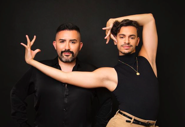 NYCPride's tweet photo. Kicking off Hispanic Heritage Month, with LGBTQIA+ LatinX trailblazers @JasonARodriguex (He/Him) &amp; #ricardoxsebastian (They/Them). Together they created @Arraygency1 a talent agency for BIPOC, Queer, &amp; Trans creatives! #visabilitymatters https://t.co/L4ykRMFnss