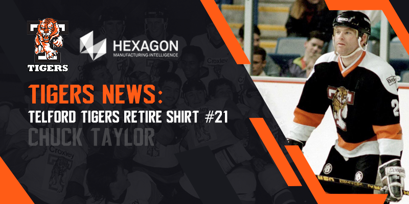 🚨TIGERS NEWS🚨

The Hexagon Telford Tigers will retire the famous #21 shirt of the man who set the club in motion almost 40 years ago - Chuck Taylor. 

Read the full story about Chuck's history here 👉🏼bit.ly/3kcBqwn