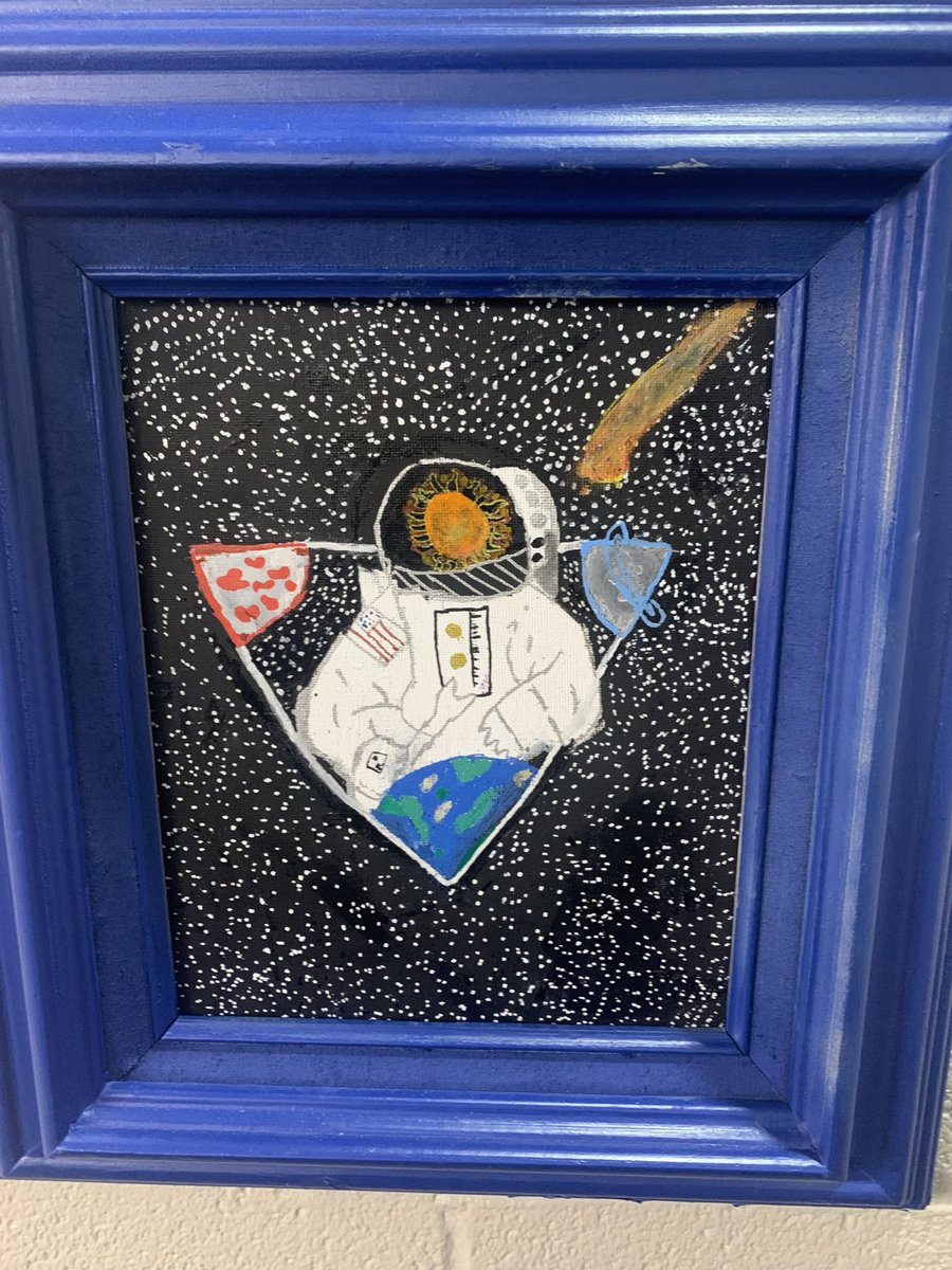 The first BMS Library Art Gallery exhibit of the year is up! #bmshastalent #weloveart #weareblackman