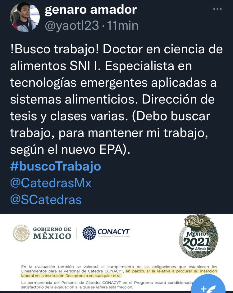 hildherlo's tweet photo. Es una burla lo que @Conacyt_MX le está haciendo a los investigadores de las cátedras. Es vergonzoso que se insista en darles este trato de colgados y mantenidos de la nómina. Miren el hashtag #BuscoTrabajo, vean que hay gente de todas las áreas y con gran perfil. https://t.co/jz7qhrxJcp