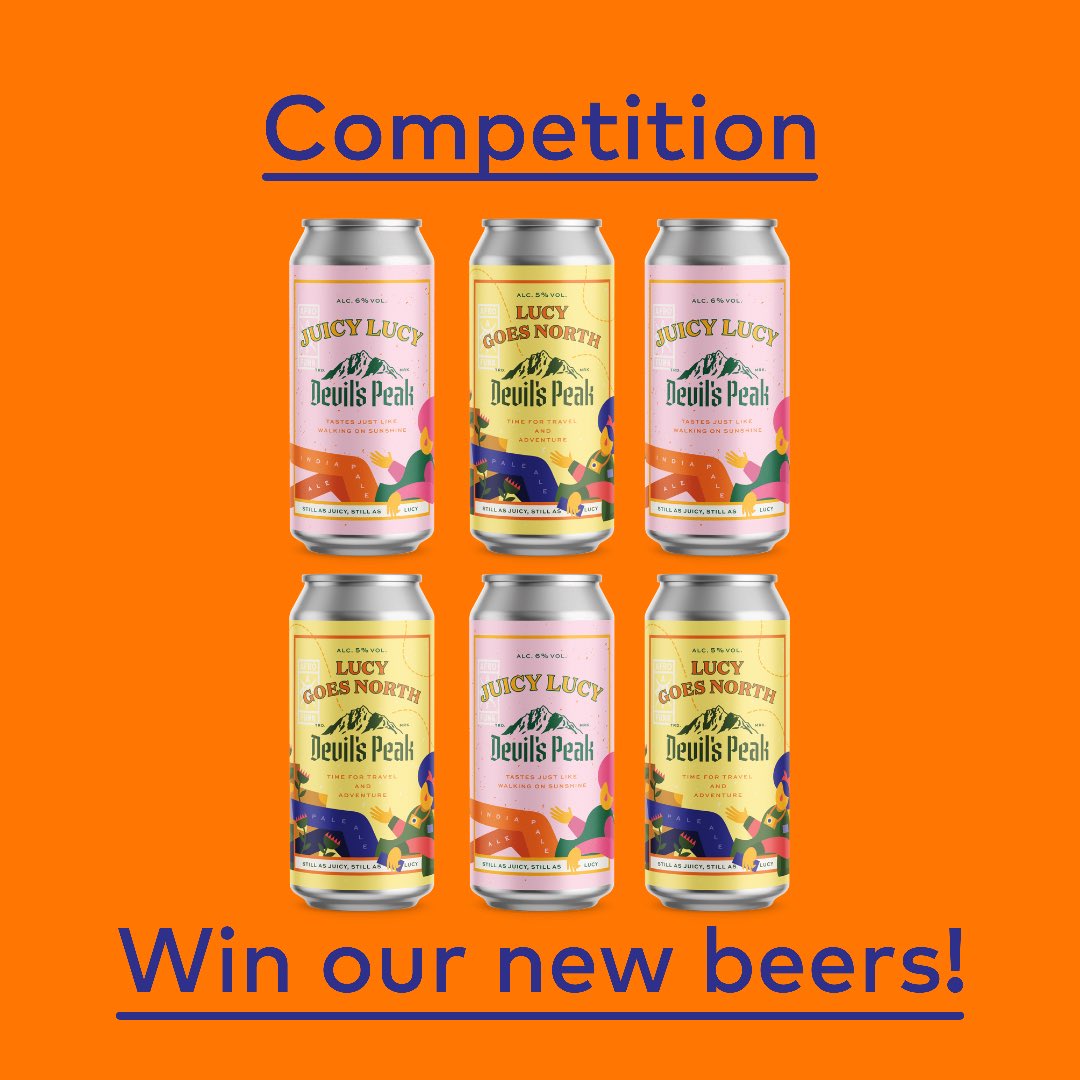 DevilsPeakUK's tweet photo. 🔸 WIN OUR NEW BEERS! 🔸

To enter:
▪️Make sure you’re following us at @devilspeakuk 
▪️Like this tweet
▪️Comment below tagging two friends you’d be willing to share the Juicy Lucy and Lucy Goes North cans with
🔸 Retweet for an extra entry into the draw https://t.co/48RRzQsNka