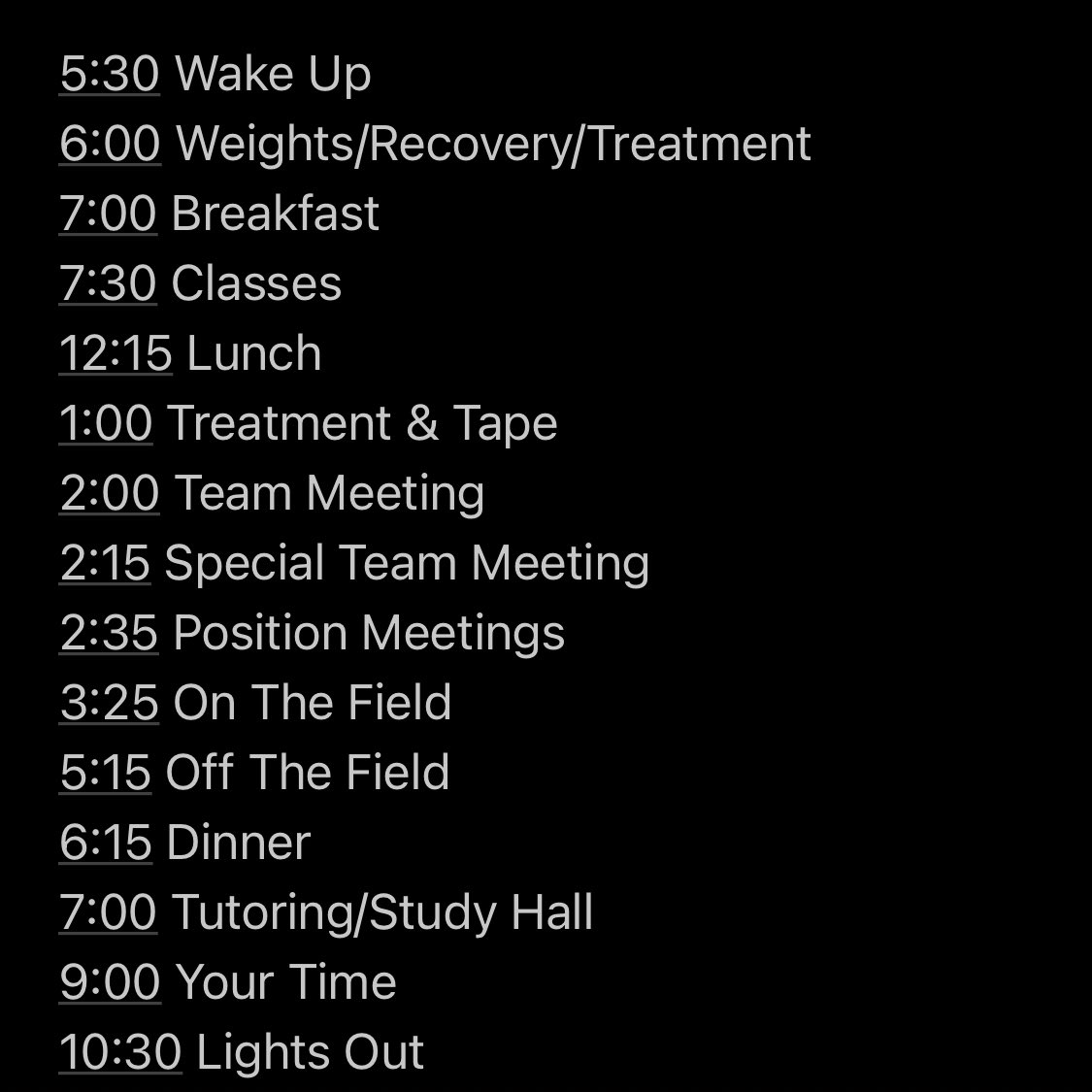 RECRUITs: You all want the OFFER, the 🔁, the 👍🏼, the FAME, a GAME INVITE, a SCHOLARSHIP to ✍🏼, and even a NIL deals. But do you really want the REQUIRED WORK it takes during the fall?!? 

    N O  G R I N D  =  N O  S H I N E 

#Recruiting101