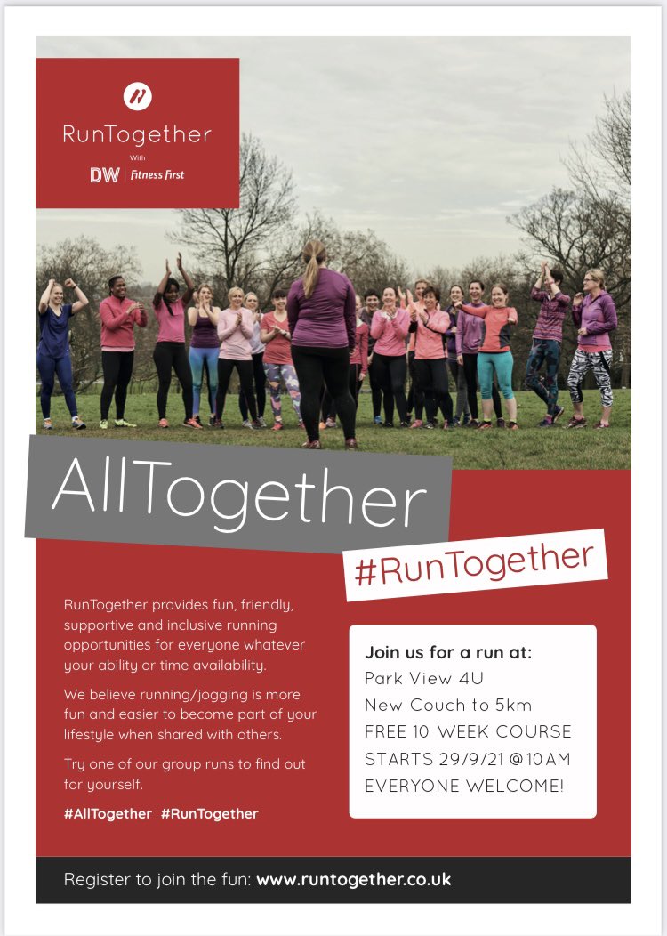 Are you ready to start your running journey? Would you like to try and improve your fitness in a fun and friendly environment? Come and try our NEW and FREE Couch 2 5km programme starting Wednesday 29th September <a href="/pv4ulytham/">Park View</a> 10am. Everyone welcome @RunTogether_ #lytham #C25k