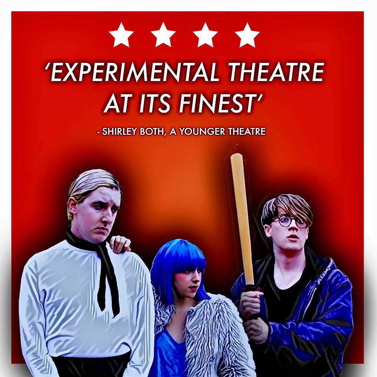 We are absolutely thrilled with Shirley Both’s 4* review of ‘Armageddon, Baby!’ for <a href="/ayoungertheatre/">A Younger Theatre</a>. Read it now at the link below:

ayoungertheatre.com/review-armaged…

‘Armageddon, Baby!’ can be watched now (for free, no less!!) at mannequinmouth.com.