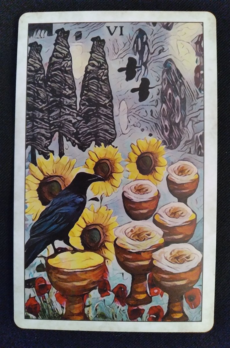 Tarot card of the day, the 6 of cups. If being an adult and having responsibilities is a drag remember your childhood and do something that makes you feel as care free as you did then. Have some fun.
#tarot #crow #crowtarot #cardoftheday #relax #havefun #enjoylife #sixofcups