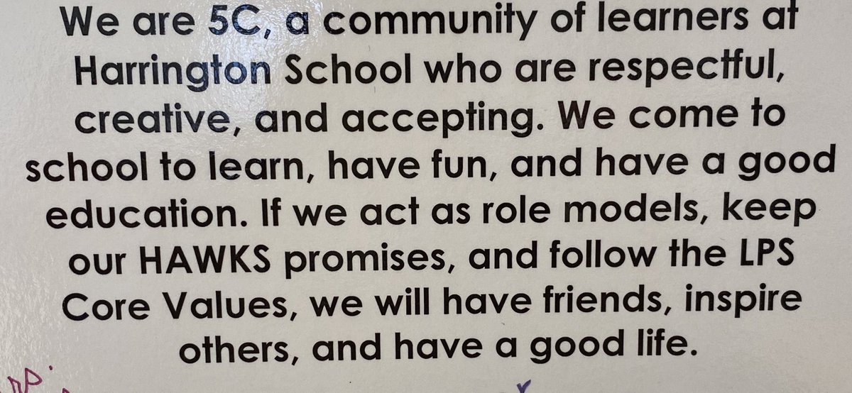 MrsClassGrade5's tweet image. Our 5C community has been hard at work thinking about who we are and what our goals are. #weallbelong #studentvoices #lpsHAWKS @Hawk_Principal @RoryDOConnor