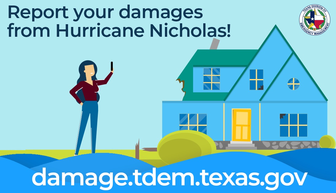 Governor Abbott Press Office (@govabbottpress) on Twitter photo Did your home or business suffer damages as a result of #Nicholas?
Complete <a href="/TDEM/">Texas Division of Emergency Management</a>’s Self Reporting Damage Survey to help emergency management officials assess the damages that occurred in Texas.
damage.tdem.texas.gov Did your home or business suffer damages as a result of #Nicholas?
Complete <a href="/TDEM/">Texas Division of Emergency Management</a>’s Self Reporting Damage Survey to help emergency management officials assess the damages that occurred in Texas.
damage.tdem.texas.gov