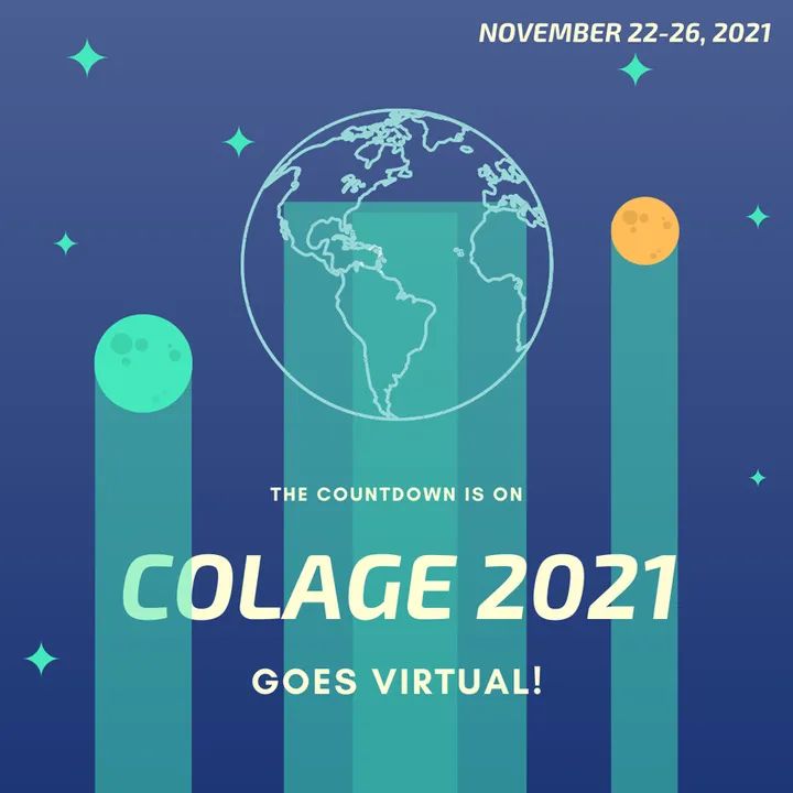 ALAGE_official's tweet photo. New abstract submission deadline:  September 25, 2021.

More info: https://ccc.ciencias.uchile.1colage/index.php

#COLAGE2021 https://t.co/VfC6sUpJMF