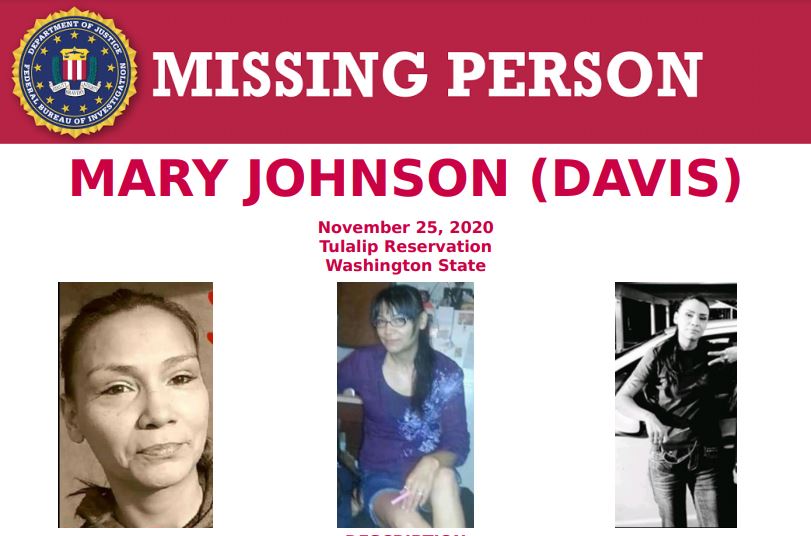 FBISeattle's tweet photo. The #FBI is offering a reward of up to $10,000 for info leading to the identification, arrest &amp; conviction of person(s) responsible for the disappearance of Mary Johnson (Davis). See poster for more details. Contact https://t.co/i8Q6W0Fdnf @Tulalip_Tribes 
https://t.co/dkdSwrcwJg https://t.co/tbhbDXiwdA