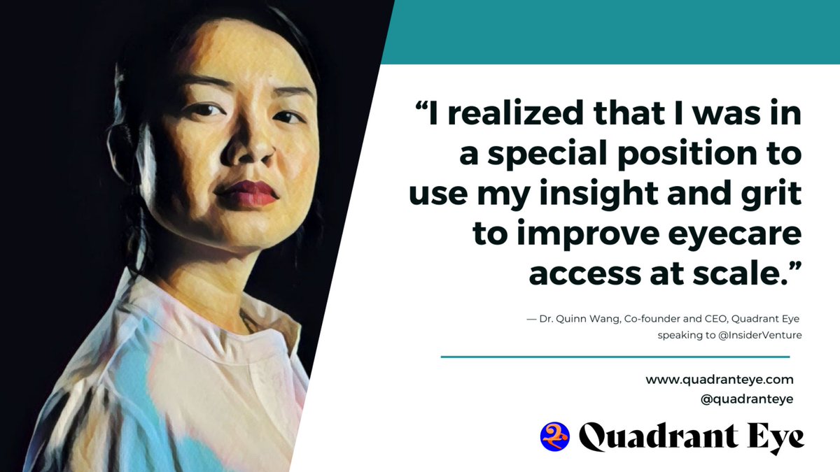 QuadrantEye's tweet photo. Discover how QE co-founder @quinneyeQ turned a Typeform survey into a venture-backed, growing startup #QuadrantEye within a year, plus the catalyst that made her go for it! 

Thanks @InsiderVenture for featuring Dr. Quinn Wang as one of your visionaries: https://t.co/1tQH8K0QDT https://t.co/Scyi9Jc2CL
