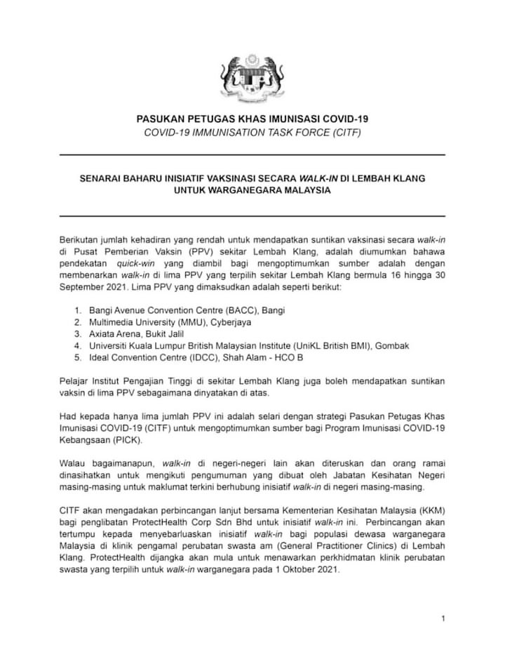 Vaksin institute british unikl malaysian MFI