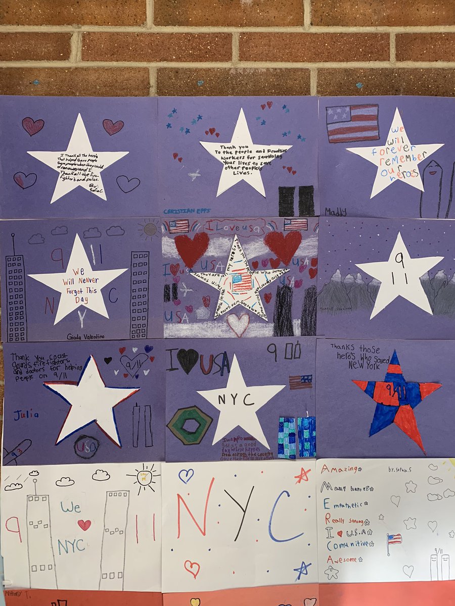 HTSD_Sayen's tweet image. 5th grade 9/11 Tribute. #neverforget @WeAreHTSD