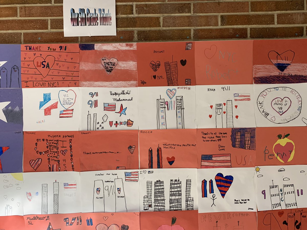 5th grade 9/11 Tribute. #neverforget <a href="/WeAreHTSD/">WeAreHTSD</a>