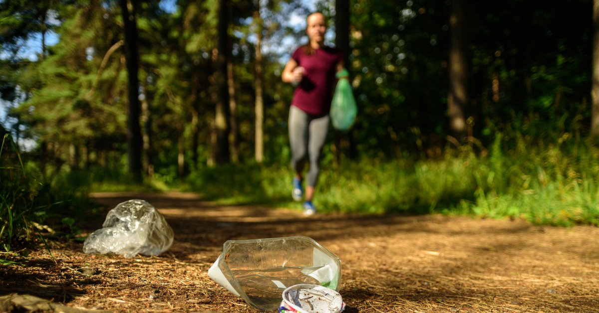 Here's an idea! Work toward your #fitnessgoals 💪 while helping #cleantheearth! Join the #plogging movement this Saturday, 9/18 for #NationalCleanupDay! Learn more & register your #cleanup: nationalcleanupday.org. #ploggers #ploggingpower #cleanupchallenge #worldcleanupday
