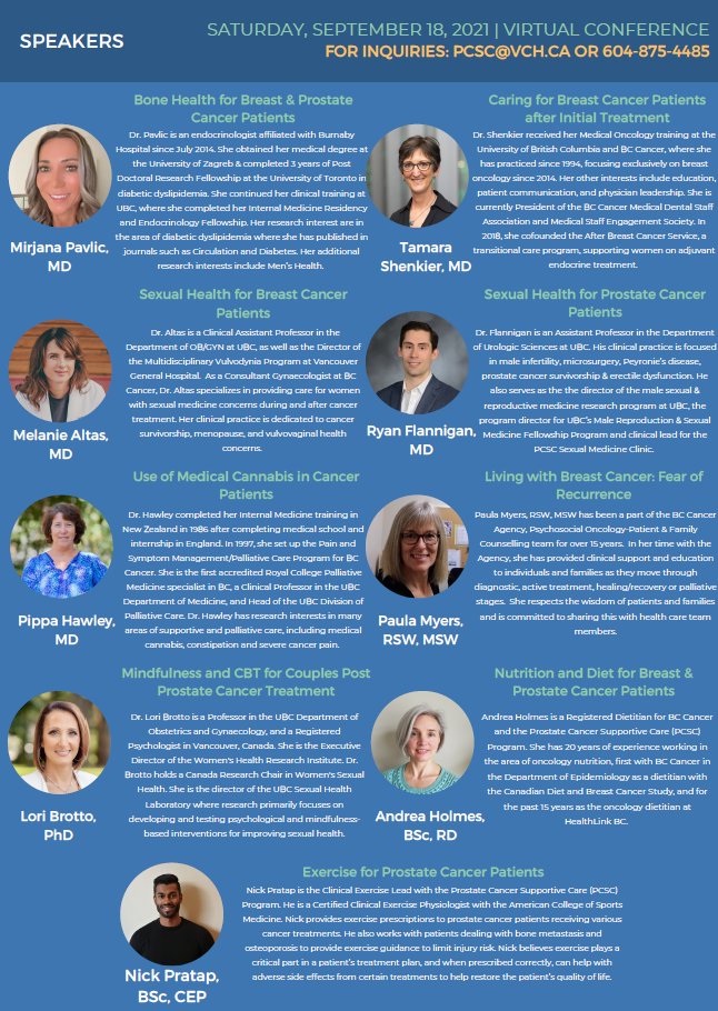 3 more days! Don't miss out on our conference on Sept 18 featuring a panel of experts on Prostate and Breast Cancer.
eventbrite.ca/e/what-you-nee…