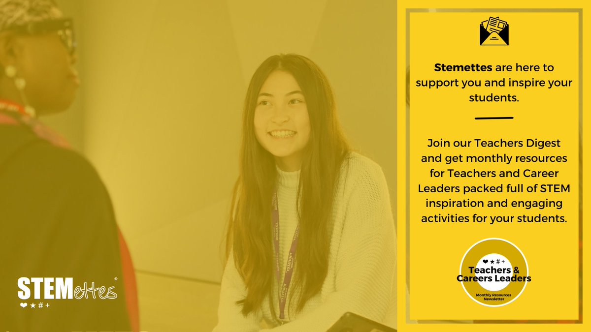 Stemettes's tweet image. ๐ฐSometimes it can feel like thereโs so much you need to know when educating and nurturing a Stemette. Weโre here to help.
โ
Inspirational profiles of women across STEM, Advice columns, and #STEMresources. Access new and exciting cohorts and programmes.
โฉ bit.ly/TeachersNewsleโฆ