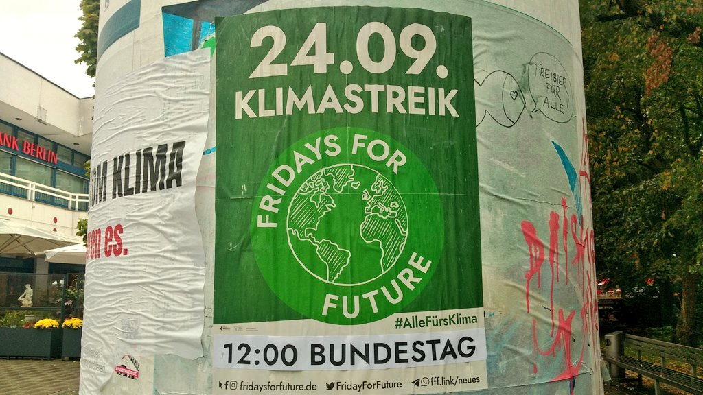 Wir müssen jetzt handeln, um die Klimakrise und das weltweite Artensterben einzudämmen. Lasst uns am 24. September die Straßen gemeinsam füllen.  
#AlleFuersKlima #Klimastreik #FridaysForFuture