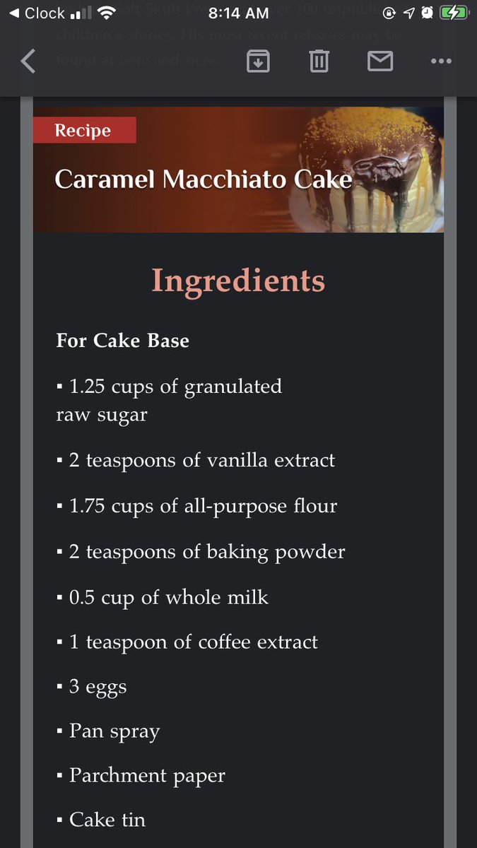 If someone told me last year that I would join the <a href="/satanic_temple_/">The Satanic Temple</a> and would get an email from them with a cake recipe in it, I wouldn’t believe them. Anyways the recipe looks really good so I need to make an excuse to make it.