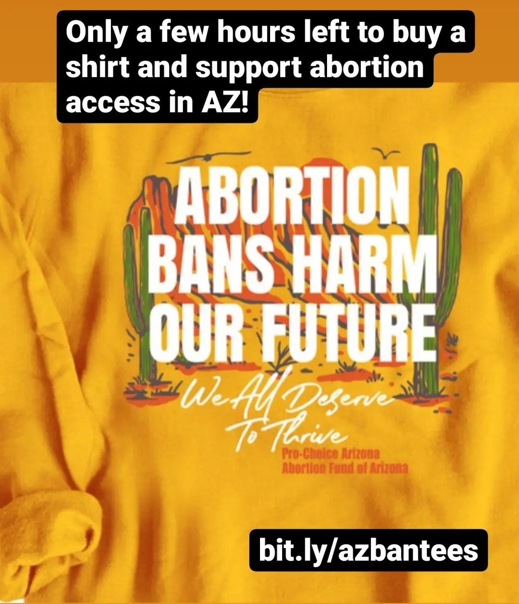 6 more hours left of our abortion ban fundraiser! SB 1457 - the genetic abnormality abortion ban - is set to take effect in AZ on Sept 29th #abortionbans #arizona bonfire.com/pro-choice-ari…
