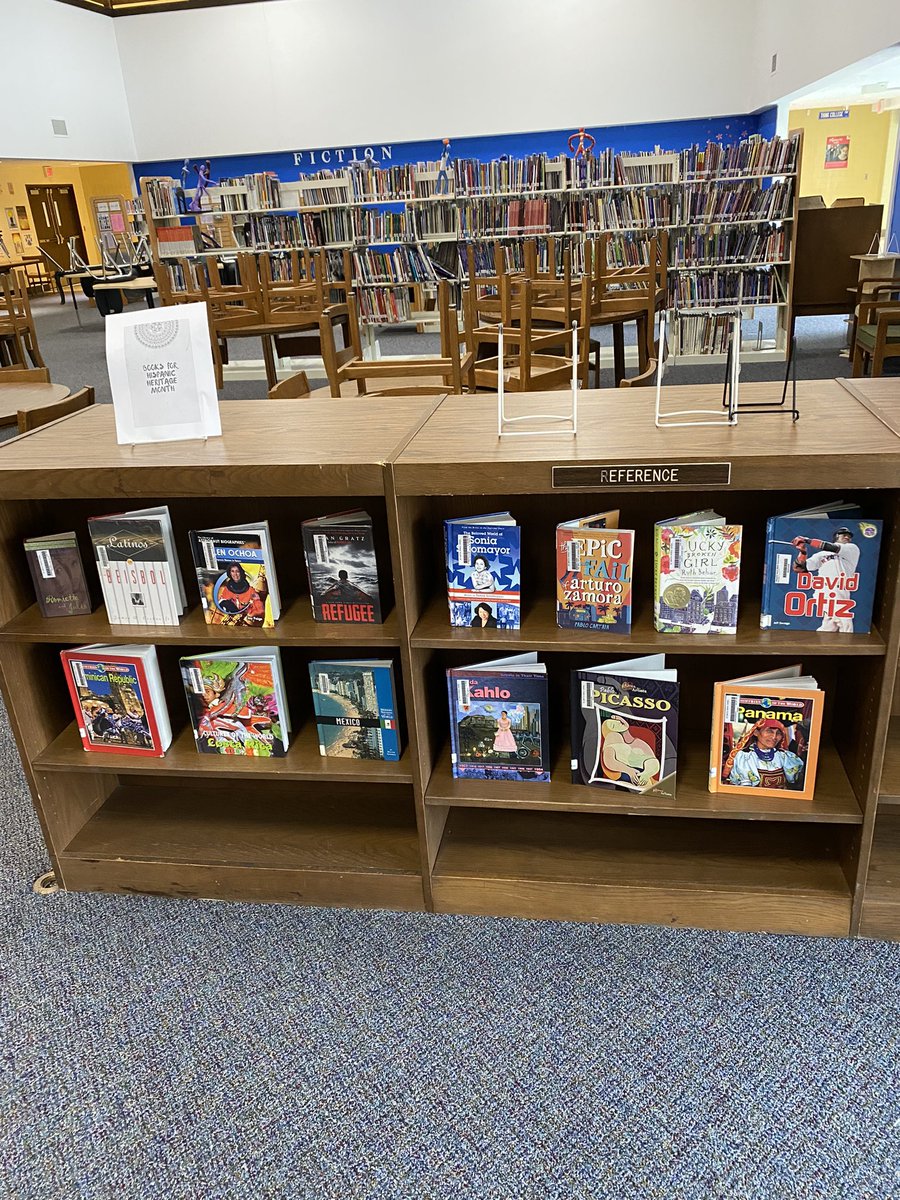 MMSLibraryMedia's tweet image. We have a new display of books for #HispanicHeritageMonth2021 Both fiction and non-fiction titles!