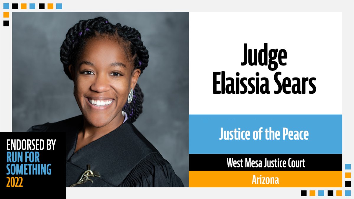 searsforjustice's tweet image. I am proud to announce that I have once again been endorsed by @runforsomething for my dedication to better our justice courts! It is a pleasure to serve you 😄

#RunForSomething #Election2022 #Arizona #MaricopaCounty