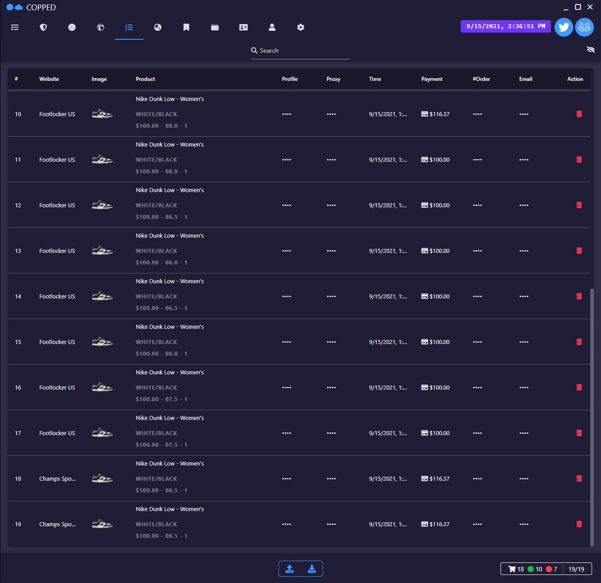 10 clip, ill take it!

Bot:
<a href="/KylinBot/">KylinBot</a> 
<a href="/JokerAutomation/">JOKER</a> 

Proxies:
<a href="/SneakerHomme/">SneakerHomme</a>