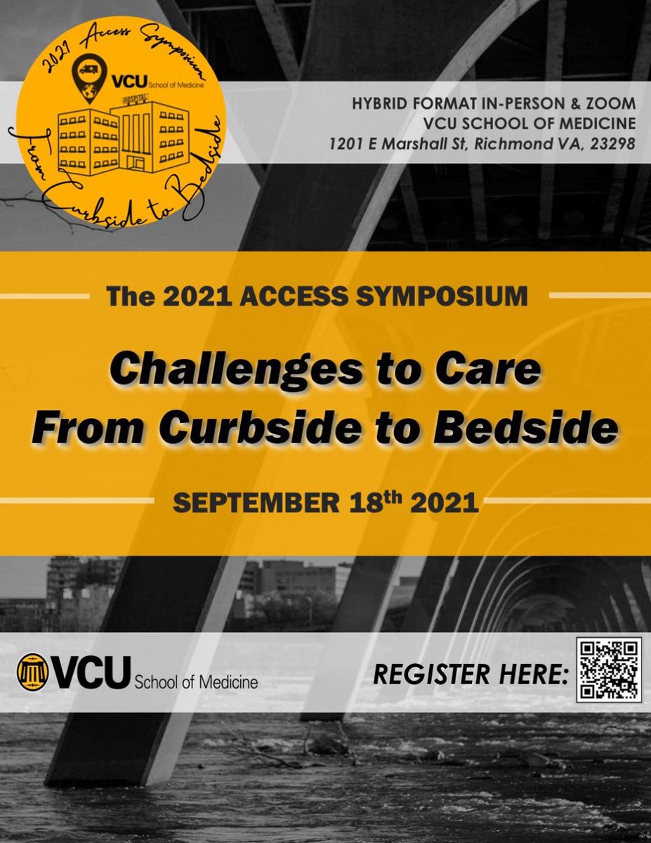 The 2021 ACCESS Symposium is this Saturday! Join us & #globalhealth leaders from around the globe to discuss Challenges to Care from #CurbsidetoBedside In-person registration is open till midnight & zoom registration open till Friday: bit.ly/3hv3VTW