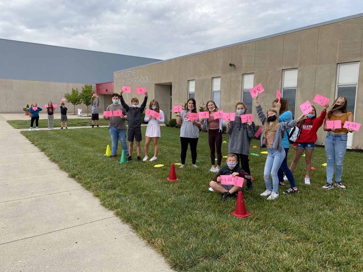 We had a blast classifying real numbers on this beautiful day! #newpalproud @SouthernHancock <a href="/FesslerKeith/">Keith Fessler</a> <a href="/MooreNPJH/">NPHS Asst. Principal & Girls Varsity 🏀 Coach</a>