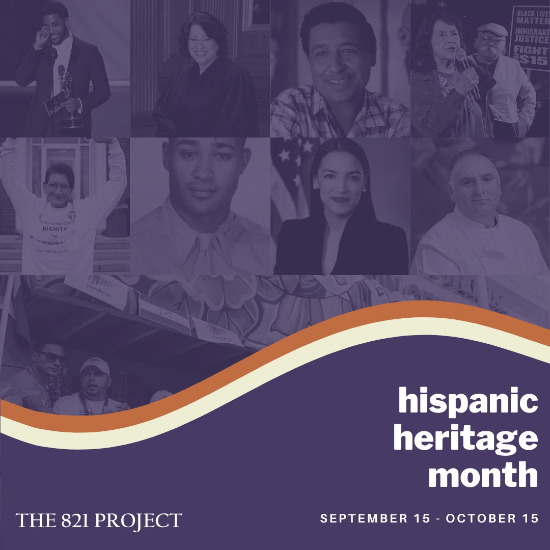 821Project's tweet image. The 821 Project is proud to celebrate Hispanic Heritage Month. 

From September 15th to October 15th, we will be sharing some historical and cultural facts about the contributions of Hispanic Americans on social media! #hispanicheritagemonth