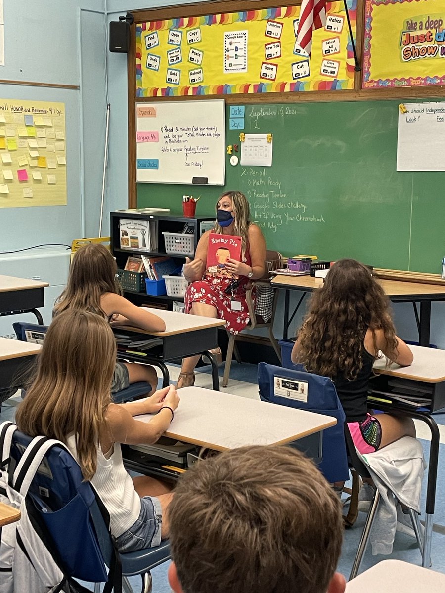 kbiaflynn's tweet photo. @OSchool4 We were so excited for a little Book Love from Principal Graham #enemypie #sixthgrade https://t.co/axKlXVksAy