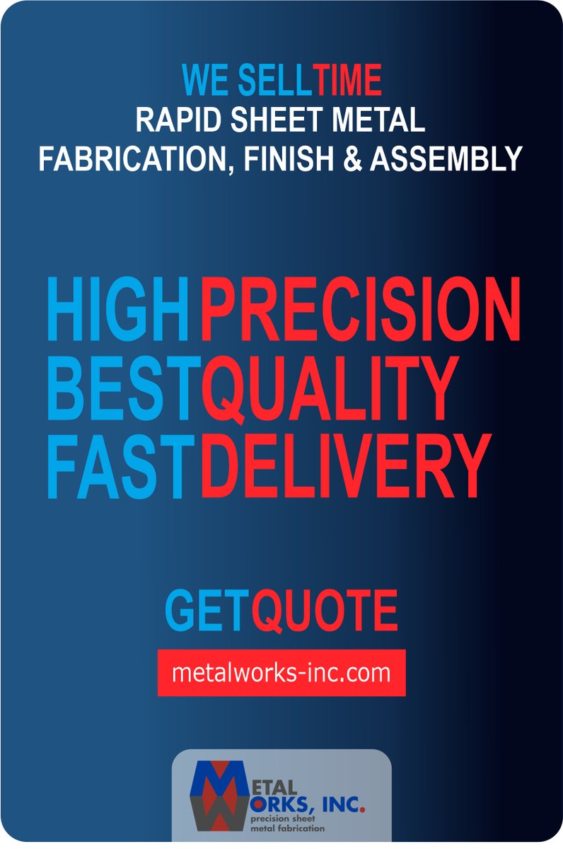 MetalWorksNH's tweet image. We help companies bring new products to market faster with sheet metal fabrication, laser-cutting, welding, painting, and full electro-mechanical assembly services.  

Start your project today, call 603.669.6180 or upload your files at metalworks-inc.com