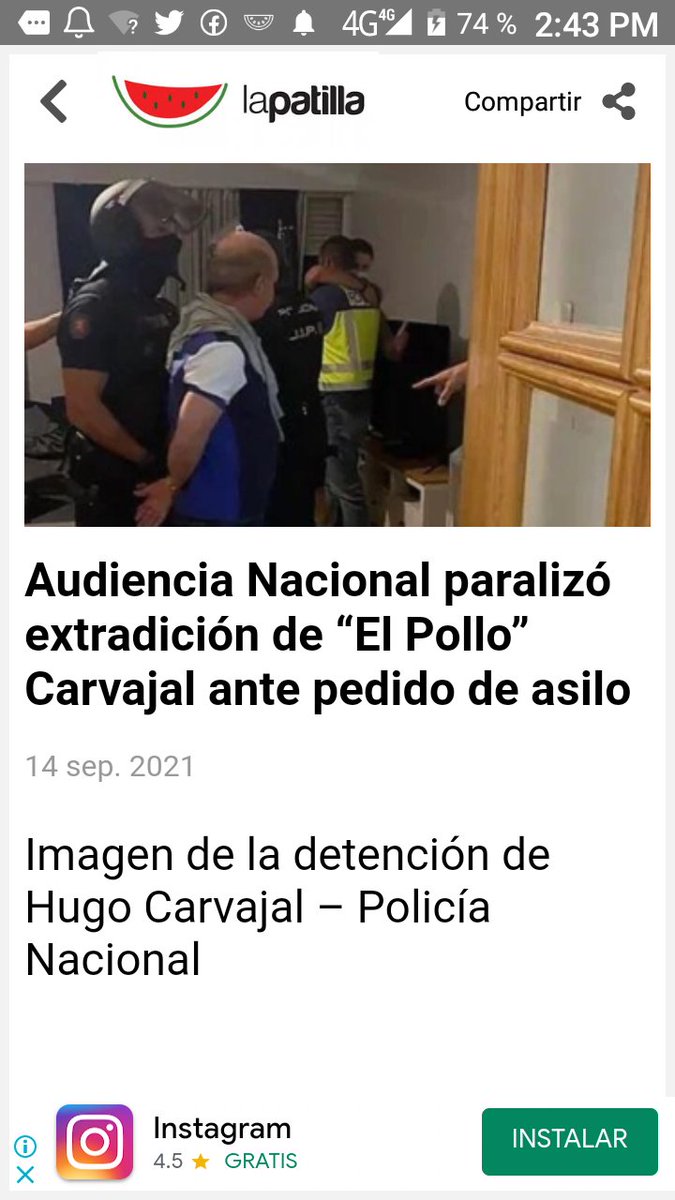 managuac's tweet photo. #SINHORA:
España es el refugio de los corruptos chavistas porque el Gobierno los protege,
Al 🐔 le darán nacionalidad española y lo nombrarán embajador con inmunidad diplomática en Rusia https://t.co/L8stDXaIXu