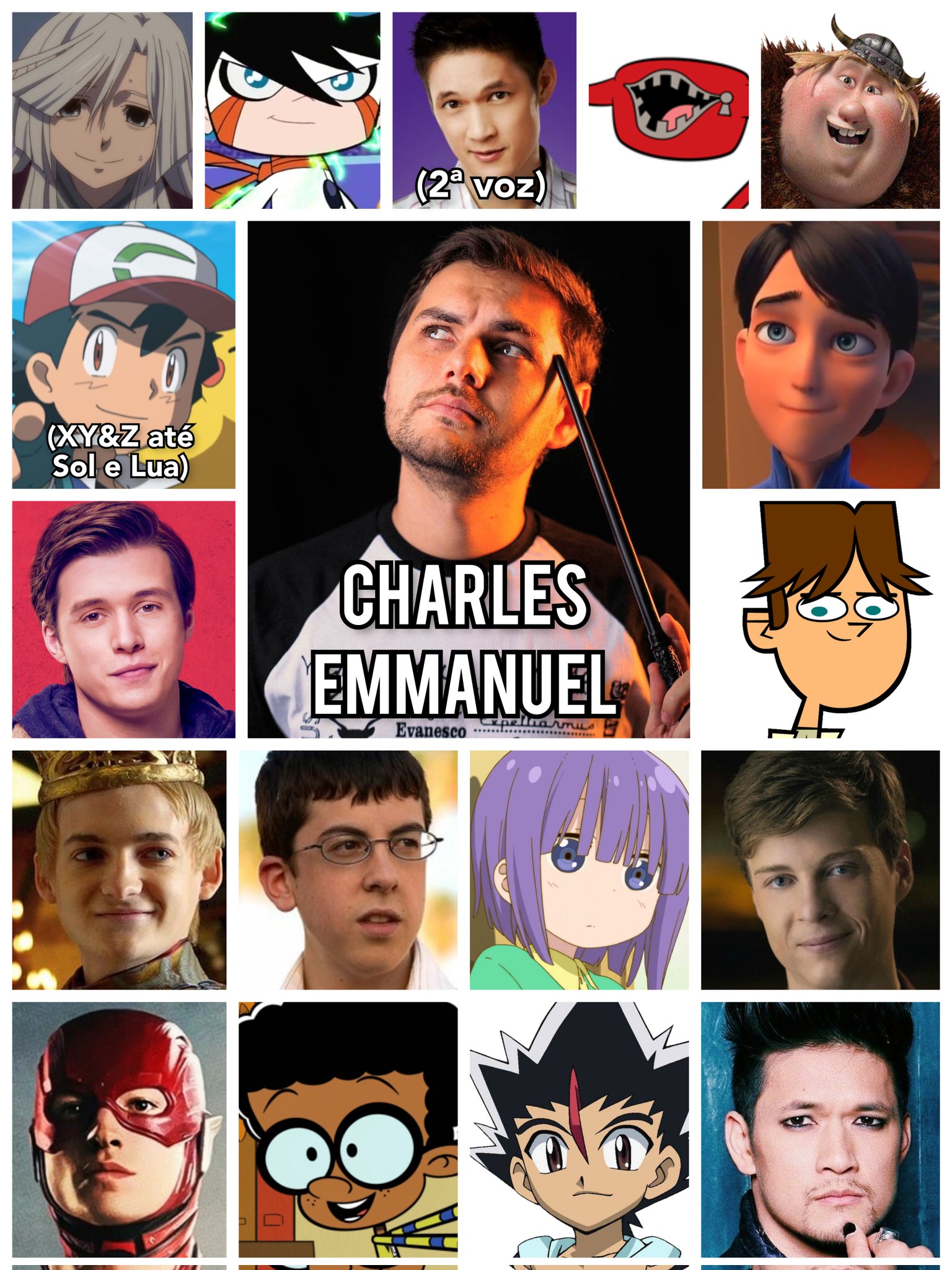 Personagens Com os Mesmos Dubladores! on X: Finalmente Charles Emmanuel  tem um protagonista de anime após tanto tempo! mas a que custo? LKKKK  Zoas, tô curioso pela dublagem agora! / X
