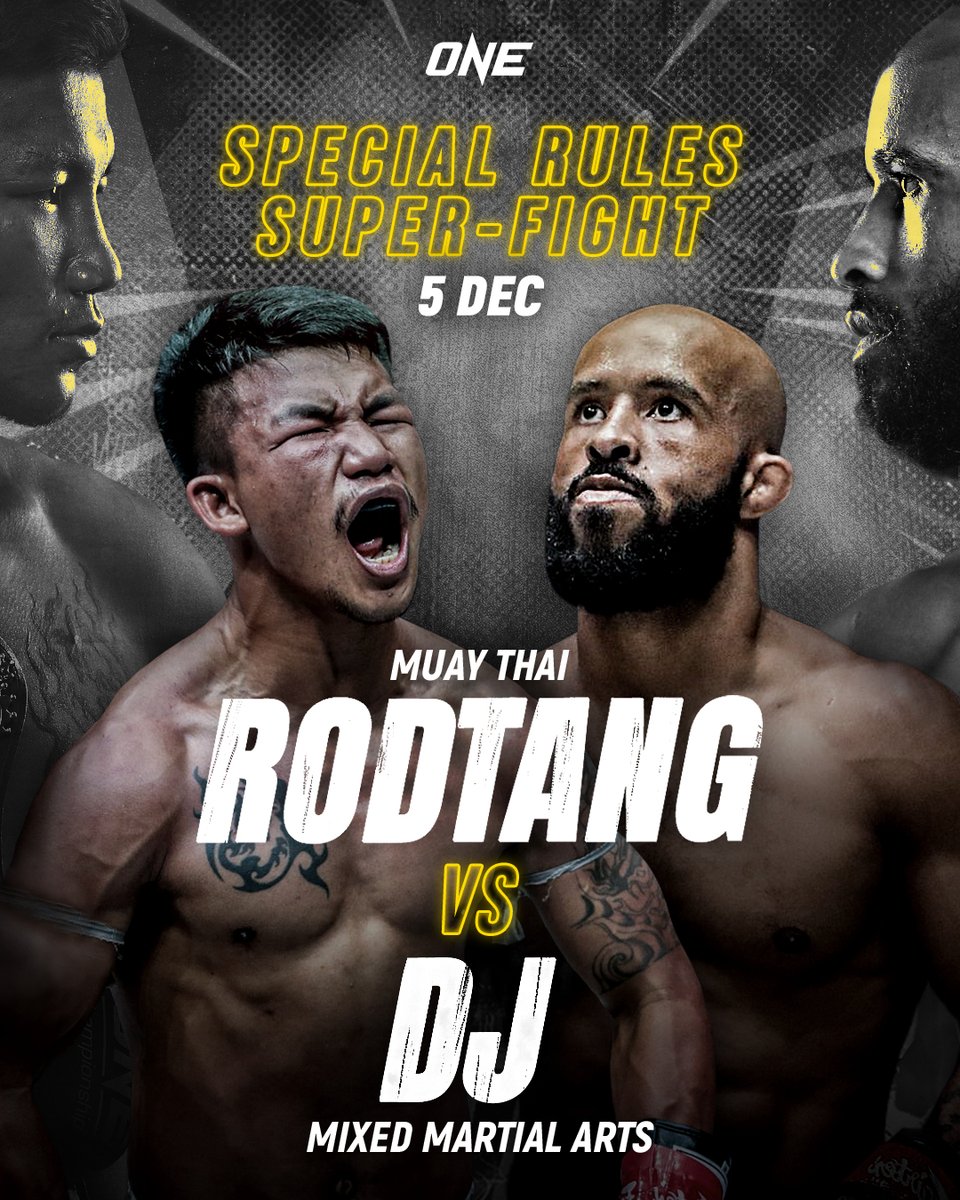 Worlds COLLIDE on 5 December at ONE X ⚔️ Demetrious Johnson meets Rodtang in a special rules bout with rotating rounds of Muay Thai and mixed martial arts! Whose side are YOU on? @MightyMouse #DJvsRodtang #ONEX #WeAreONE #ONEChampionship