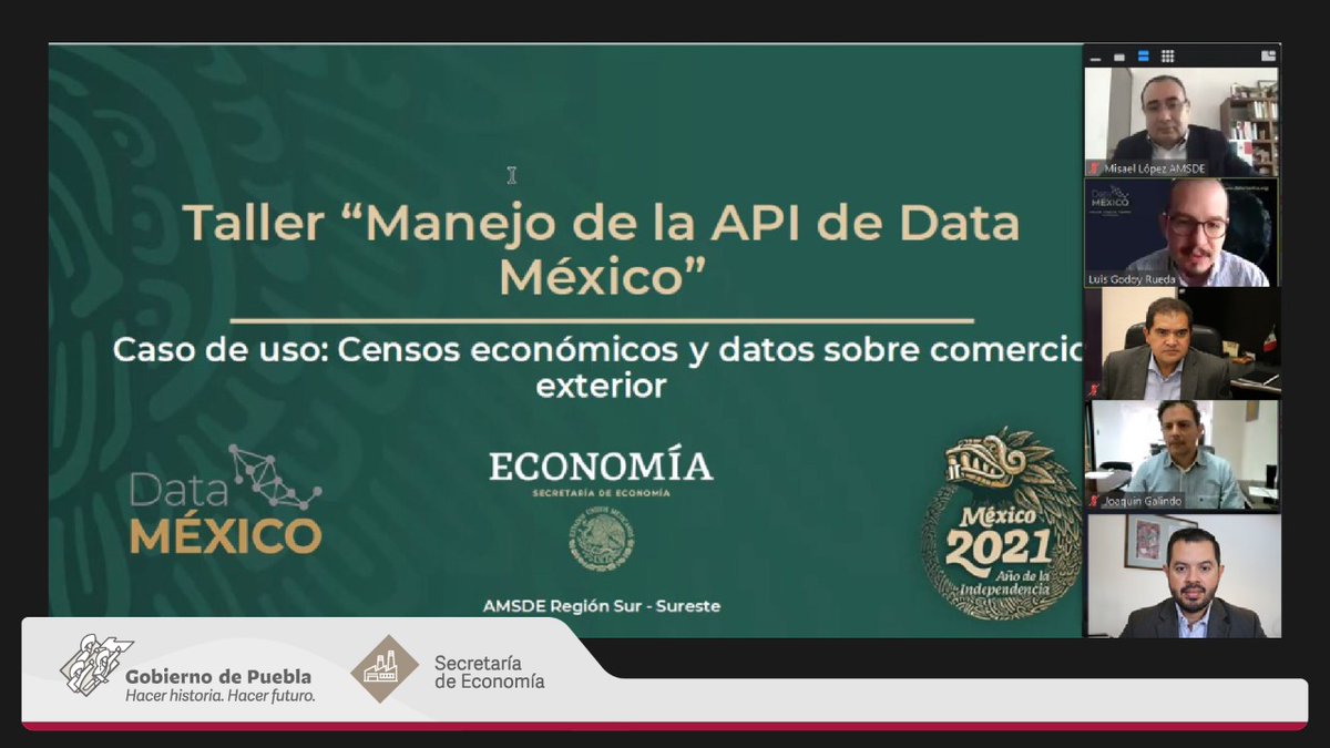 SedetraGobPue's tweet photo. Para conocer los detalles de la herramienta #DataMexico, los Subsecretarios y directores de esta dependencia participaron en el webinar organizado por @amsdemex y la @SE_mx a través de la Unidad de Inteligencia Económica Global. https://t.co/7wIGNM9hYw