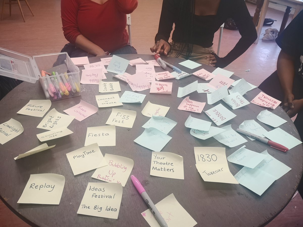 What's in a name?
Bubble Young Producers were in today kick-starting the plans for the #YTM 10th anniversary festival!
We chatted purpose, programme and festival name ideas.
#producers #eventplanner #youthled #festival #theatre