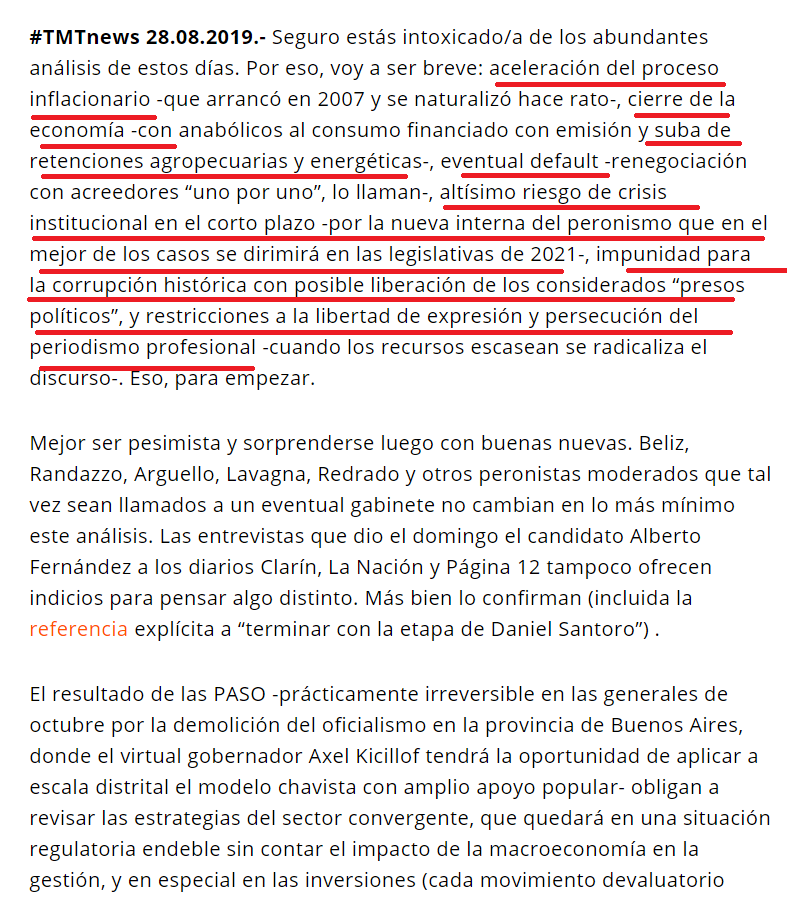 #TMTnews post PASO 28.08.2019. No era difícil de adivinar josecrettaz.com