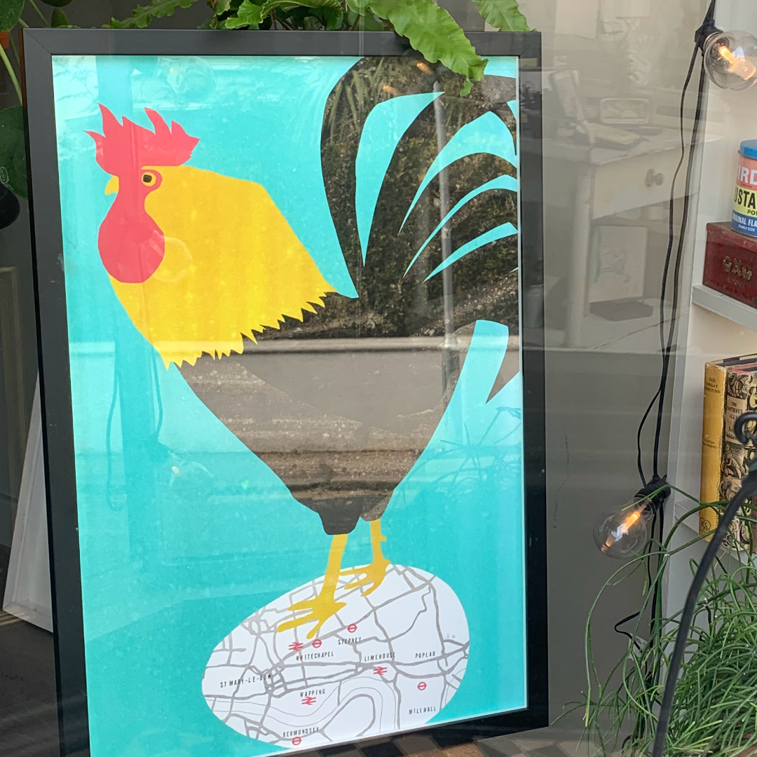 My cockerel is honoured to have been visiting The Little Mustard Shop on a Brighton awaybreak.
.
Available as a high quality giclée print on archival art paper. Please contact me for details:
anna@annasteinberg.co.uk #littlemustardshop  #artprints  #whatsonbrighton