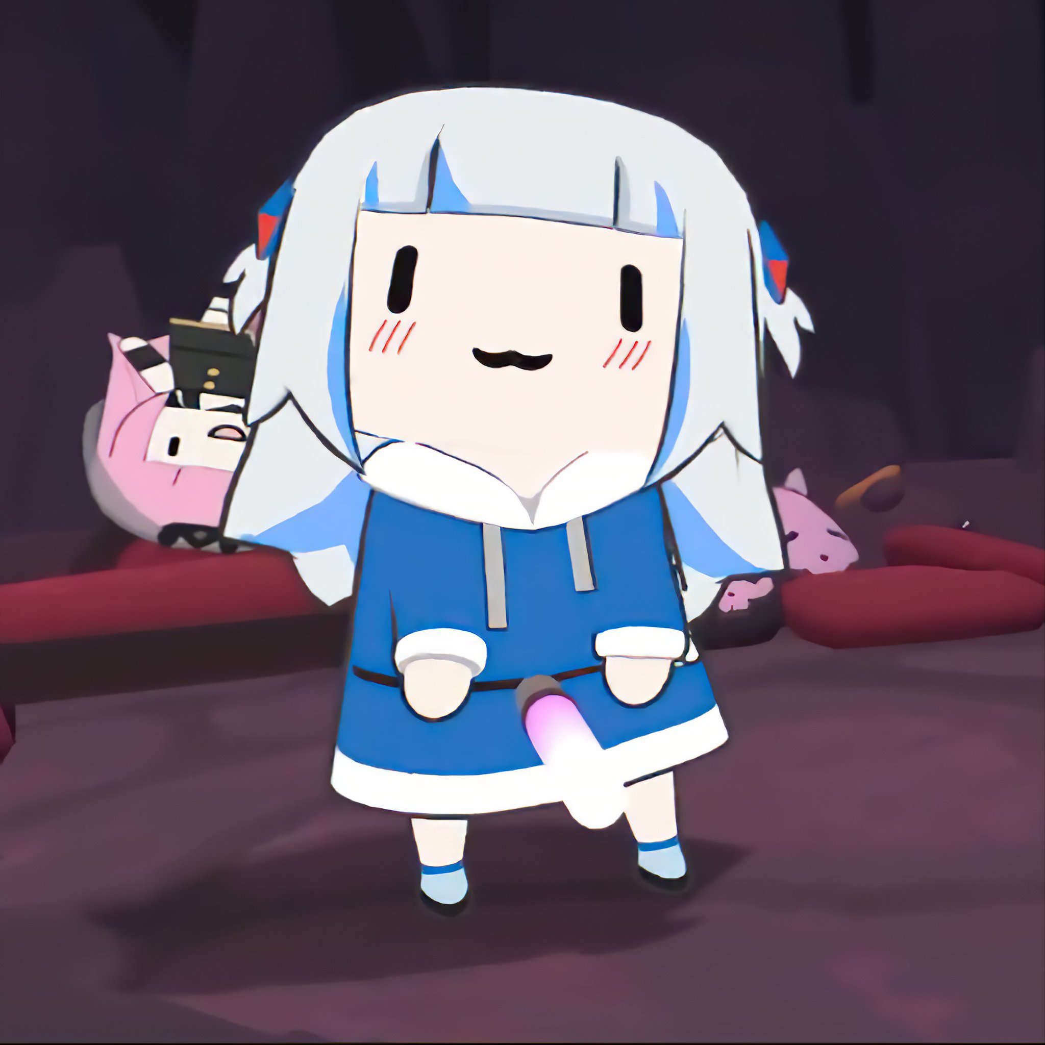 La Otaku de Azul on X: Gawr Gura Render in 4K (original: 384p) 🦈 Game:  VRChat Ameversary~ #HololiveEN #gawrt t.cobYv4tXKtSo  X