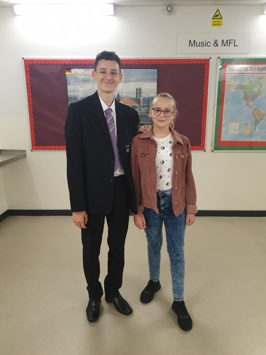 GemmaWoodburn's tweet photo. Kian being a tour guide for his little cousin at @FurnessAcademy open evening tonight 🖤💜
#nextgeneration #bigcousinduties #seniorprefect #proud https://t.co/rvW6PccDij