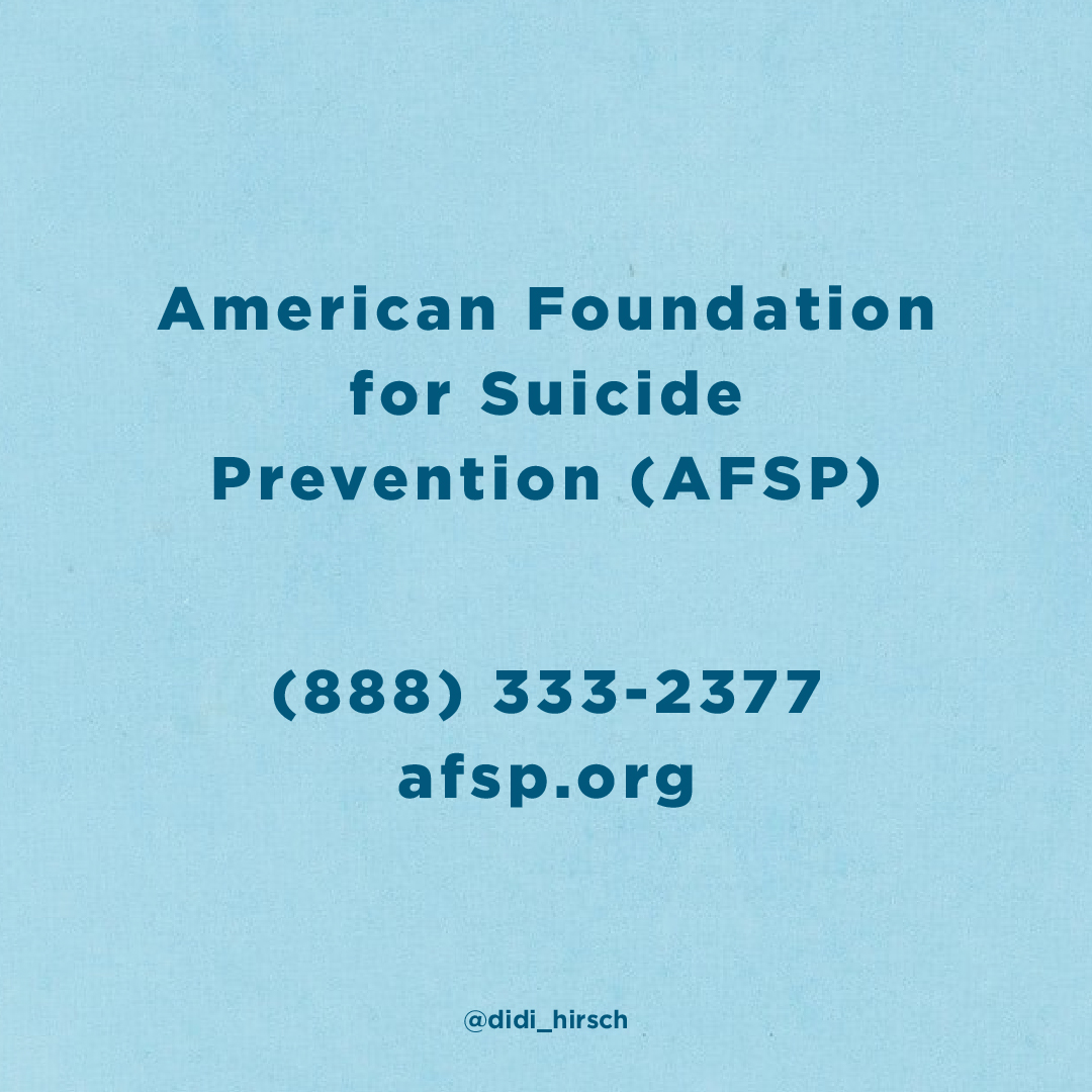 DidiHirsch's tweet image. Sometimes people just need to know who to turn to. Here are 4 suicide prevention centers and hotlines to know.  

Share to save a life! We&apos;re in this together ✨