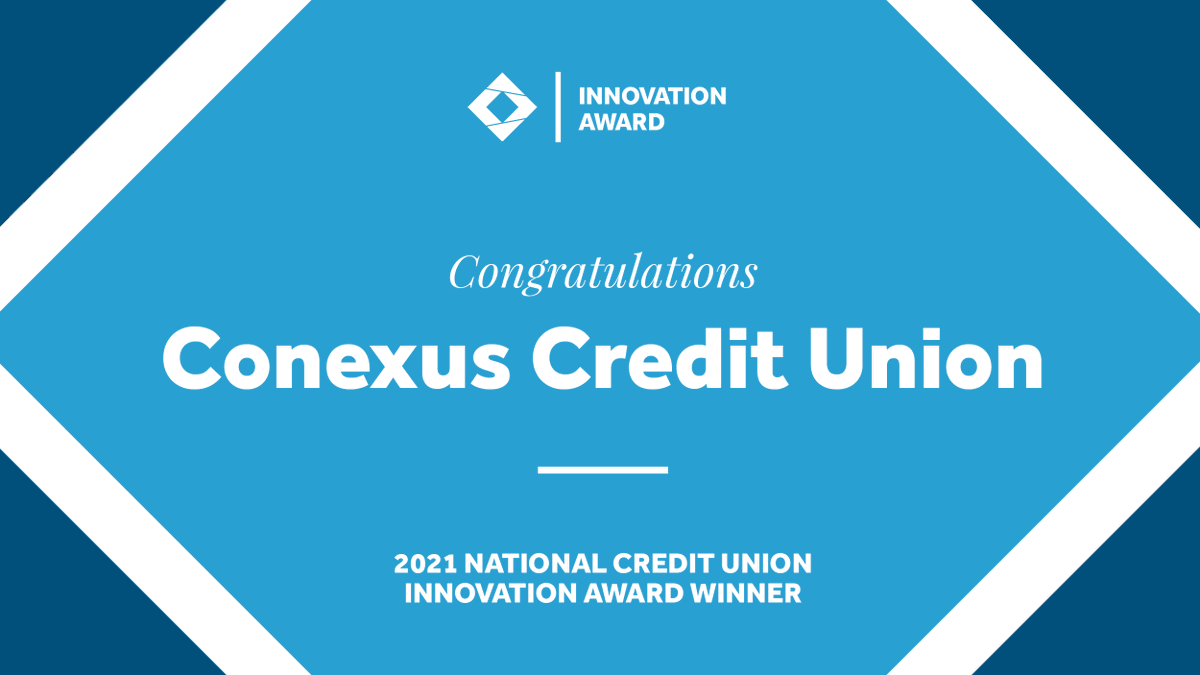 Congratulations to <a href="/Conexus_CU/">Conexus Credit Union</a> for winning the 2021 National Credit Union Innovation Award for Cultivator! Cultivator is Canada’s 1st credit union led business incubator. Cultivator was developed to help high-growth companies launch, grow, &amp; scale from Saskatchewan. #IMPACT2021